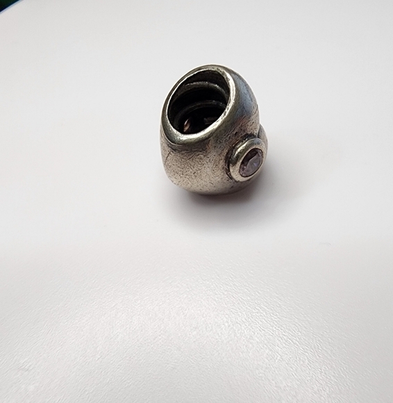 Pandora Heart Sterling Silver Charm With Pink Cubic Zirconia - Picture 5 of 6